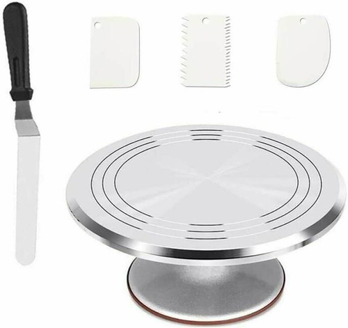 Aluminum cake turntable - aluminum,