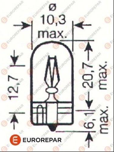 Bulb 12v w5w - 12v, w2.1x9.5d