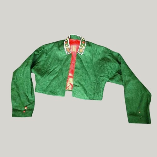 1940s folk art green red - 1940s,