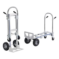 VEVOR Aluminum Hand Truck 2 in 1 Folding Dolly Cart 800 lbs Capacity Heavy Duty