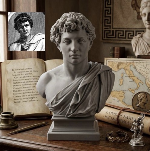 Publius ovidius naso bust - ovidius,