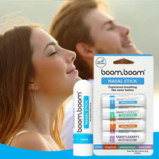 BoomBoom Nasal Stick Variety （4pack）Mixed Enhances Breathing Focus Inhaler