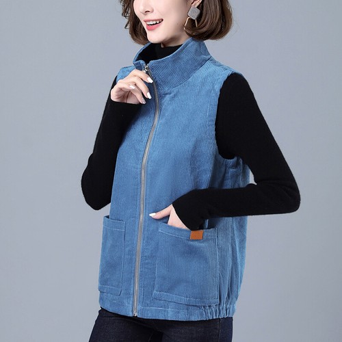 Women corduroy waistcoat lapel - women,