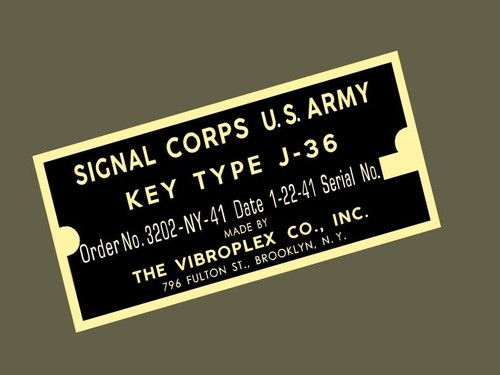 Label plate key morse - plate,