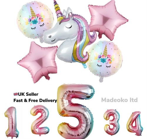 Large pink rainbow unicorn - pink,