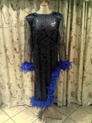 Drag queen blue sided dress - drag,