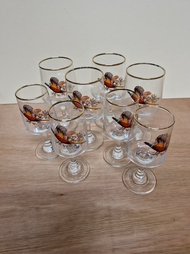 Set vintage gold - 8, rimmed