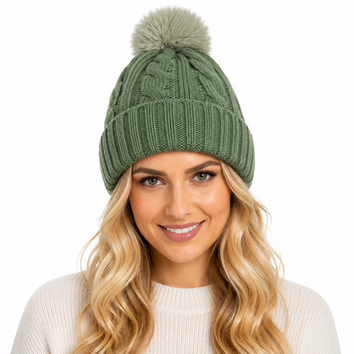 A2z ladies hats cable - cable, chunky