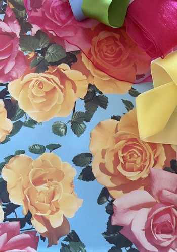 Vintage 1970s floral wrapping - 1970s,