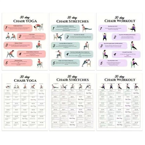 Chair yoga chart - chair, 6