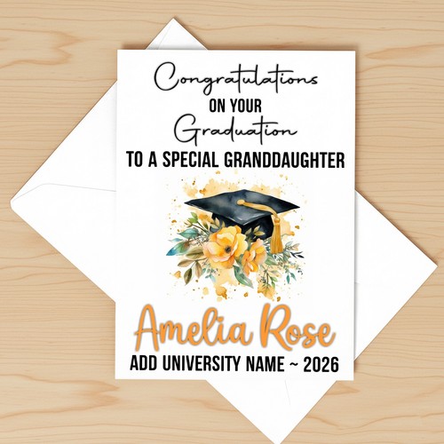 Personalised graduation card - personalised,