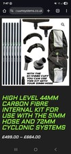 Gutter vacuum internal  cleaning 44mm Carbon Fibre Internal Kit Ggutter systems 