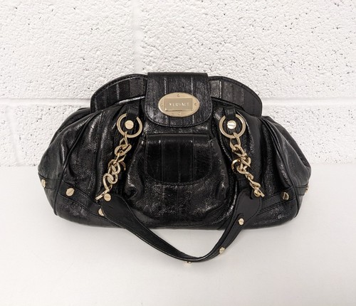 Versace leather black bag - versace,