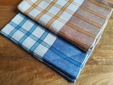 Pair Vtg Brown & Green Check