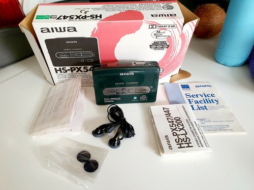 Rare green aiwa px547 walkman - px547,