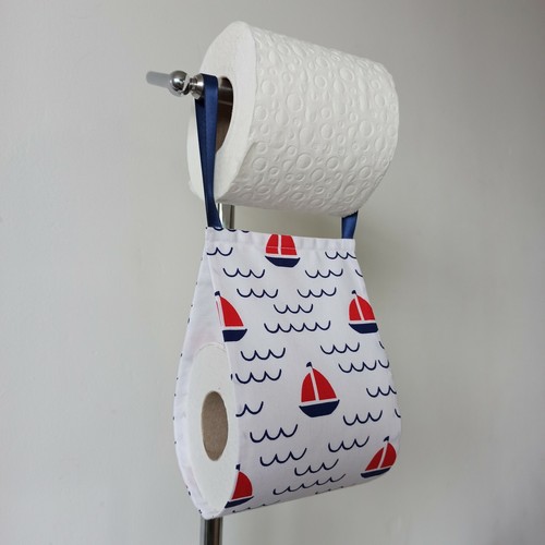 Nautical bath fabric - , toilet