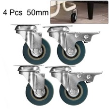 4x 50mm Rubber Swivel Castor