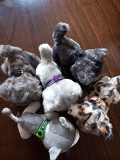 5 x Original The Cat Collection Plush Cats Vintage Collectable