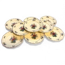 Lot 9 Dessert Plates - Sarreguemines - Agreste - Country - Vintage