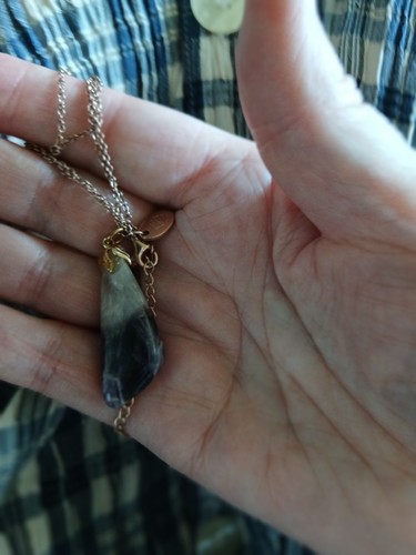 Fluorite gemstone pendant - fluorite,