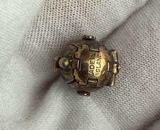 Antique Masonic Orb Folding Pendant Charm Made England Sterling 925 Cross READ