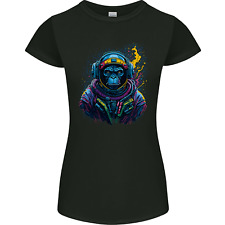 Astro Kong Spaceman Ape Astronaut Womens Petite Cut T-Shirt