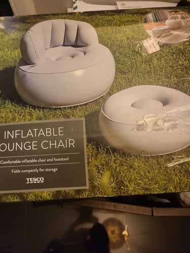 Tesco inflatable grey lounger - inflatable,