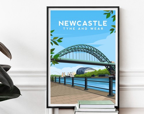 Newcastle art print tyne - print,,