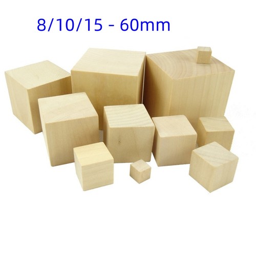 Natural plain wooden cubes - natural,