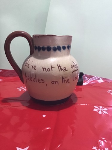 Torquay pottery mottoware milk - pottery,