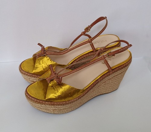 Prada leather strappy - , wedge