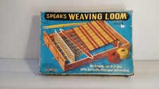 Wooden Weaving Loom Spears games size 2 vintage 1960's / 1970's Loom in Box