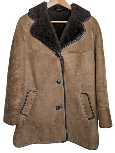 60s 70s vintage sheepskin coat - vintage,