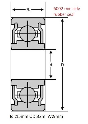 2pc 6002 bearings for - , engine