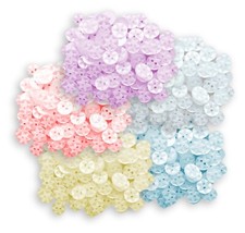 HolmeCraft® pack of 100 star assorted baby button mix pack Size 17mm wide