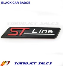 ST LINE Black & Red Badge Metal -Turbo Diesel Car Van Emblem Fiesta Focus Kuga
