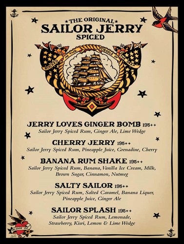 Sailor jerry rum retro metal - retro,
