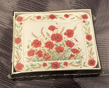 Poppy coasters, brand new