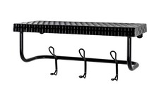 Wall Mounted Coat Rack Black