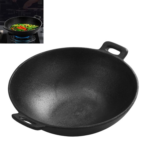 Pre seasoned chinese wok cast - pre-seasoned,