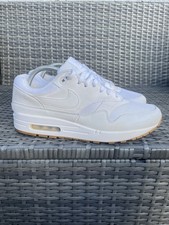 V RARE 2018 NIKE AIR MAX 1 PREMIUM TRIPLE WHITE GUM UK 9 ONE PARRA PATTA OG PRM