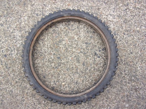 Part worn motorcycle tyre - worn,