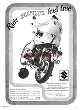 1972 Advert for SUZUKI 'T 500' Motorcycle Vintage Original Print Ad 730P