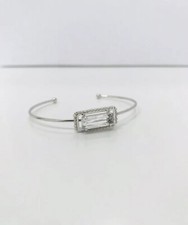 Ted Baker Silver Coloured Pearl Framed Bangle Bracalet Brand New With Gift Box