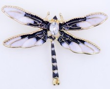 Lovely enamel dragonfly brooch / pin