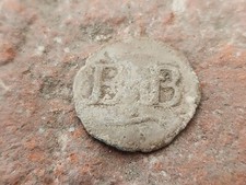 Post Medieval Lead Token With Heraldic Shield Rear Please See Description LD83p