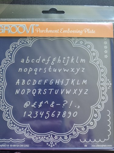 Groovi parchment embossing - parchment,