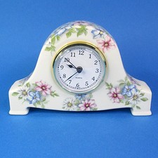 Vintage Arched Porcelain Mantel Clock - Quartz - Working - Made in Germany