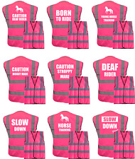 HORSE RIDING HI VIS PINK WHITE
