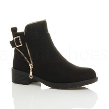 WOMENS LADIES CHUNKY LOW HEEL
